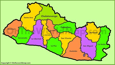 mapa de el salvador.